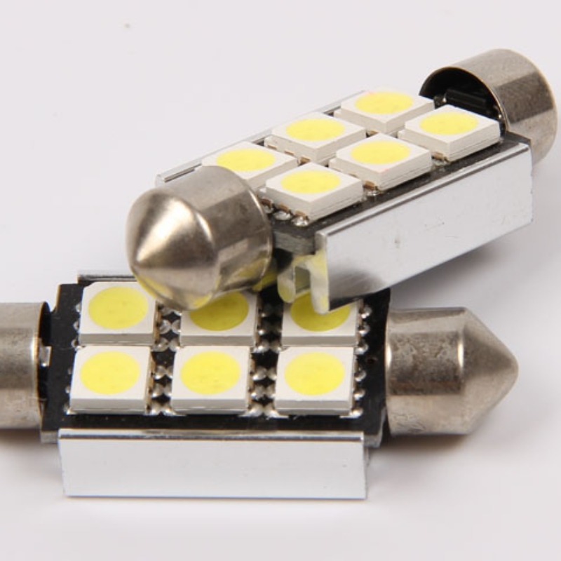 5050 6smd canbus خطأ مجاني 36 ملليمتر أدى ضوء السيارة فسطون ضوء led الداخلية